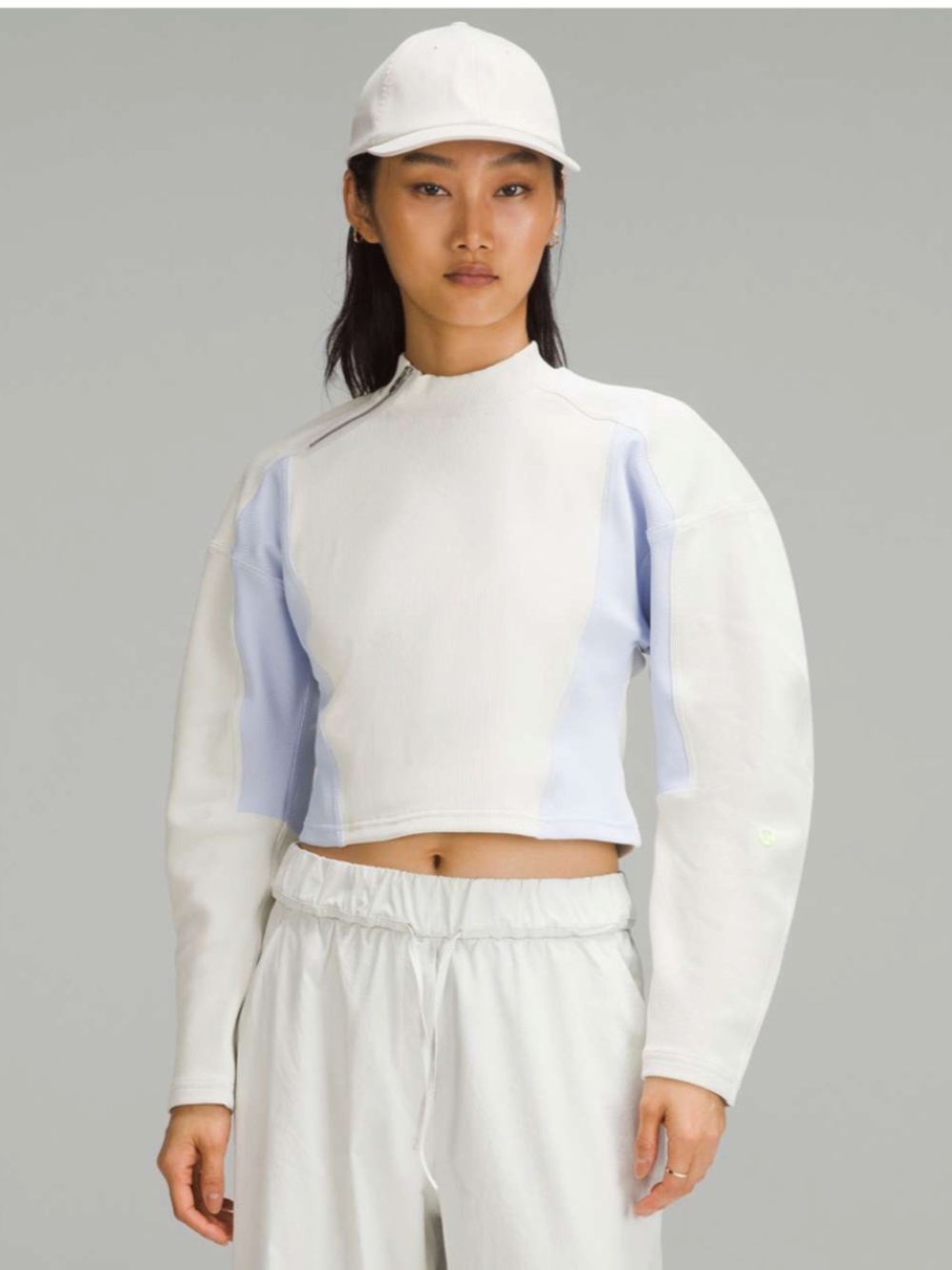 Lululemon | Ribbed Luxtreme | Wide-Sleeve Pullover Size 4 | Bone Blissful Blue